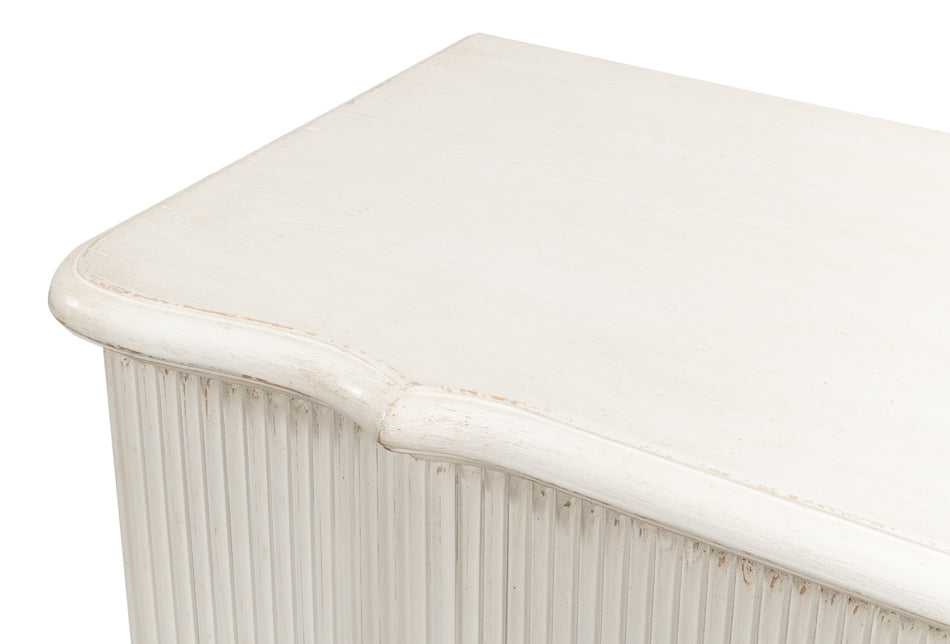 Astrid Entrance Commode, Antique White by Sarreid Ltd - view 6