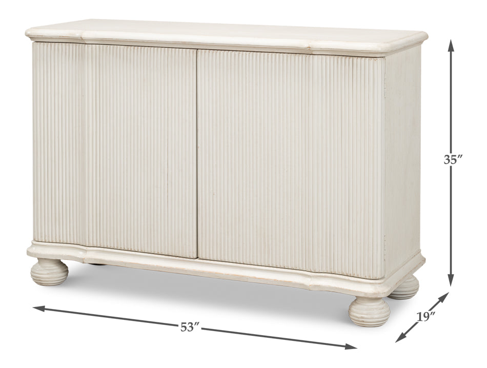 Astrid Entrance Commode, Antique White by Sarreid Ltd - view 7