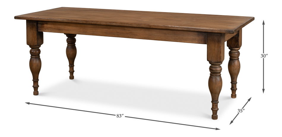 Gabby Dining Table, Brown by Sarreid Ltd - view 7