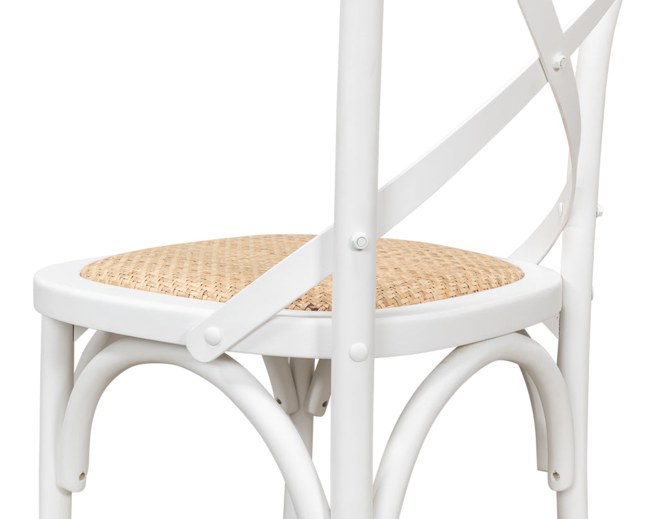 Tuileries Side Chair, White by Sarreid Ltd - view 12
