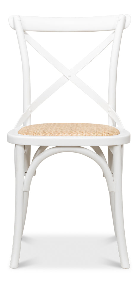 Tuileries Side Chair, White by Sarreid Ltd - view 2