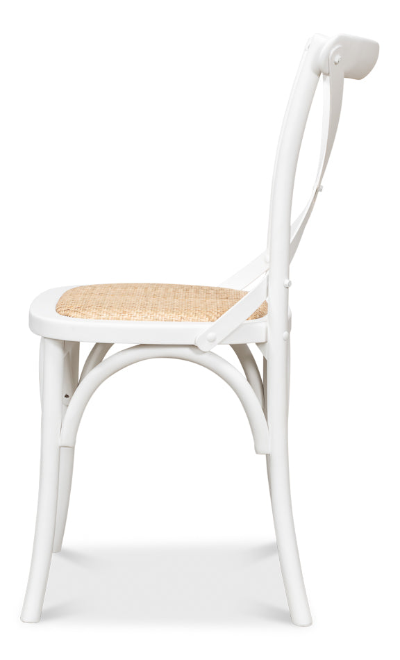 Tuileries Side Chair, White by Sarreid Ltd - view 3
