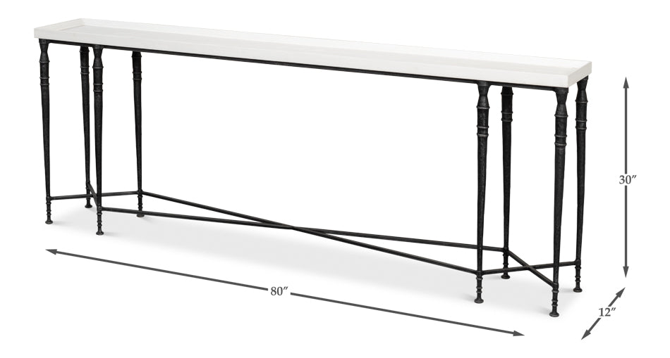 Nathaniel Elegance Console Table by Sarreid Ltd - view 7