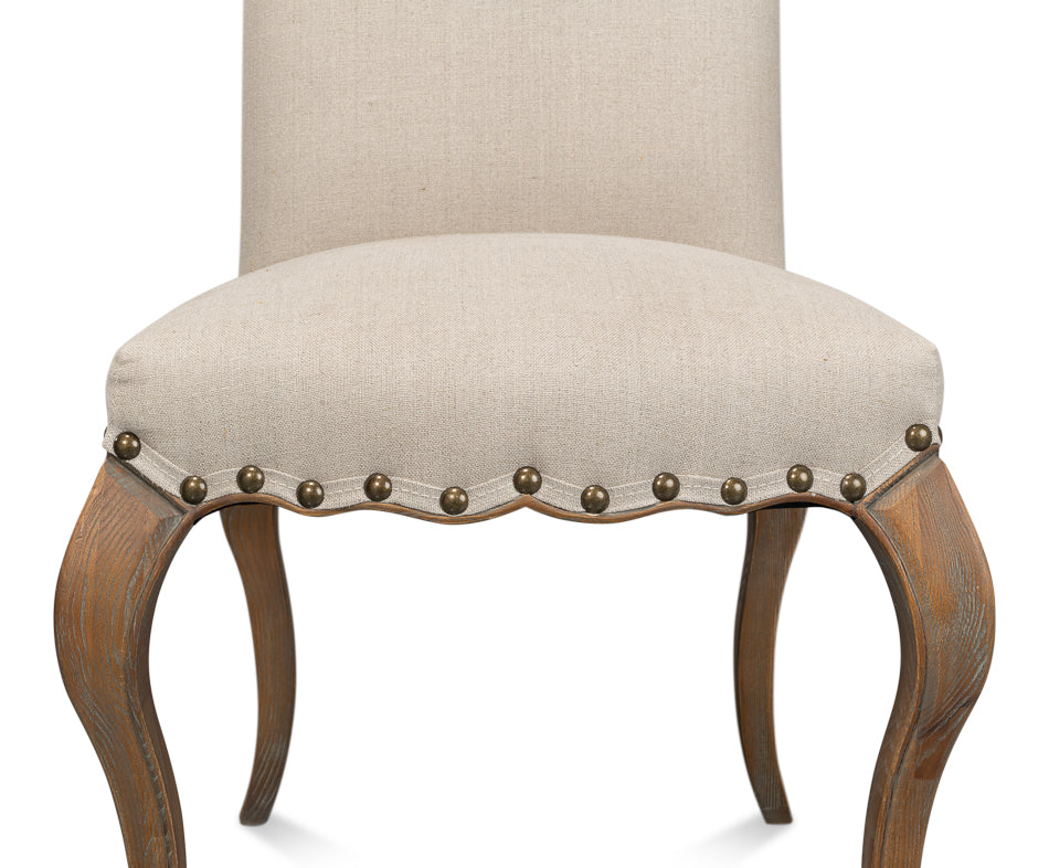 Thorne Side Chair, Beige by Sarreid Ltd - view 8
