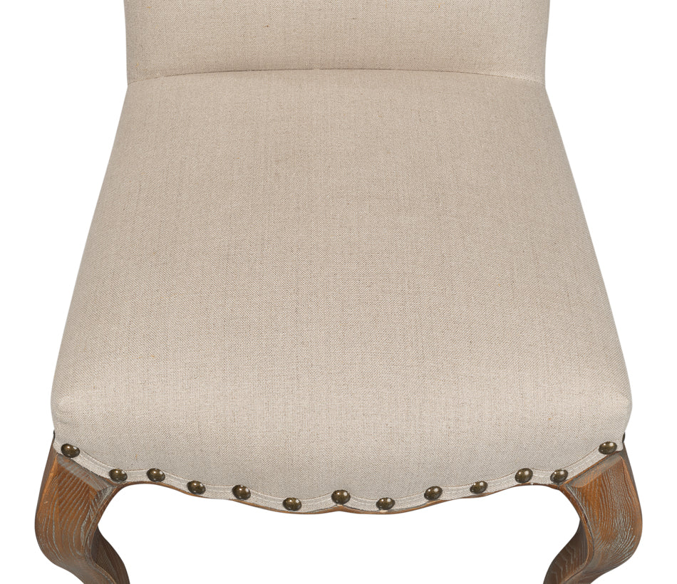 Thorne Side Chair, Beige by Sarreid Ltd - view 10