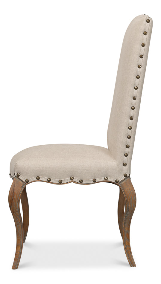 Thorne Side Chair, Beige by Sarreid Ltd - view 3