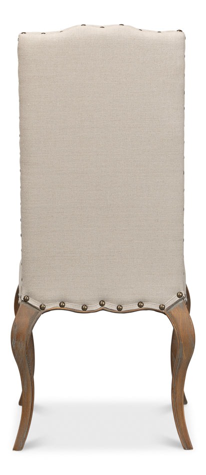 Thorne Side Chair, Beige by Sarreid Ltd - view 4