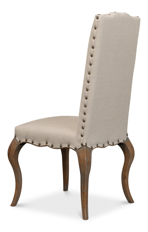 Thorne Side Chair, Beige by Sarreid Ltd - view 5