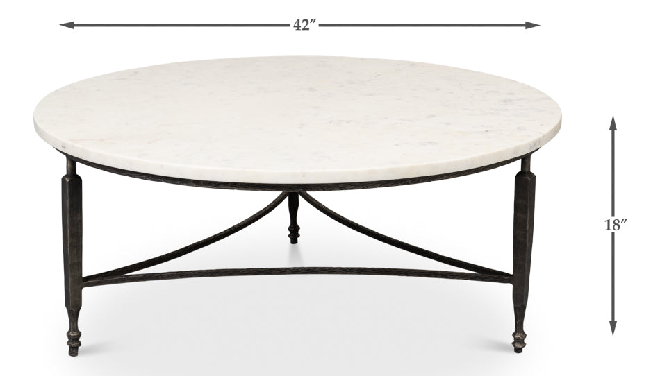 Mykos Round Coffee Table by Sarreid Ltd - view 7