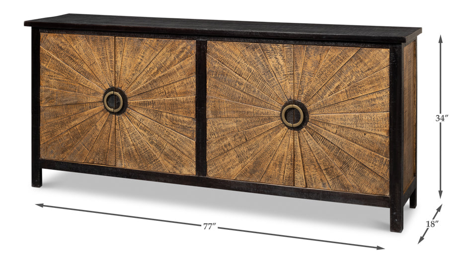 Centrum Four Door Sideboard by Sarreid Ltd - view 7