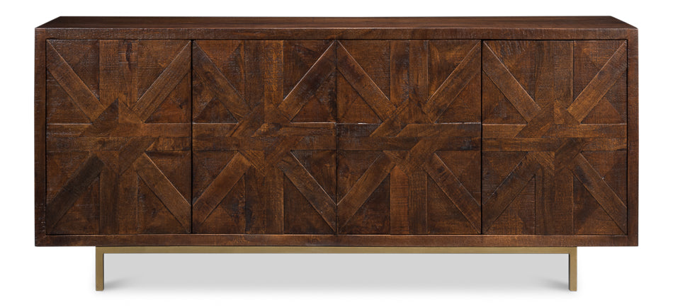 Griglia Four Door Sideboard by Sarreid Ltd - view 2