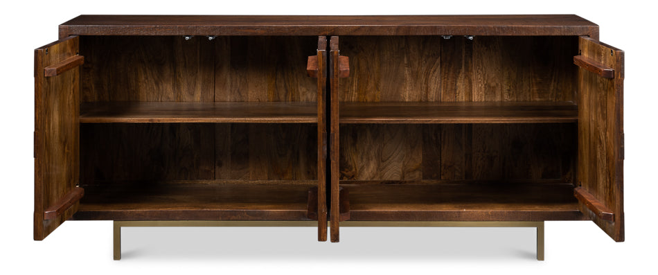 Griglia Four Door Sideboard by Sarreid Ltd - view 3