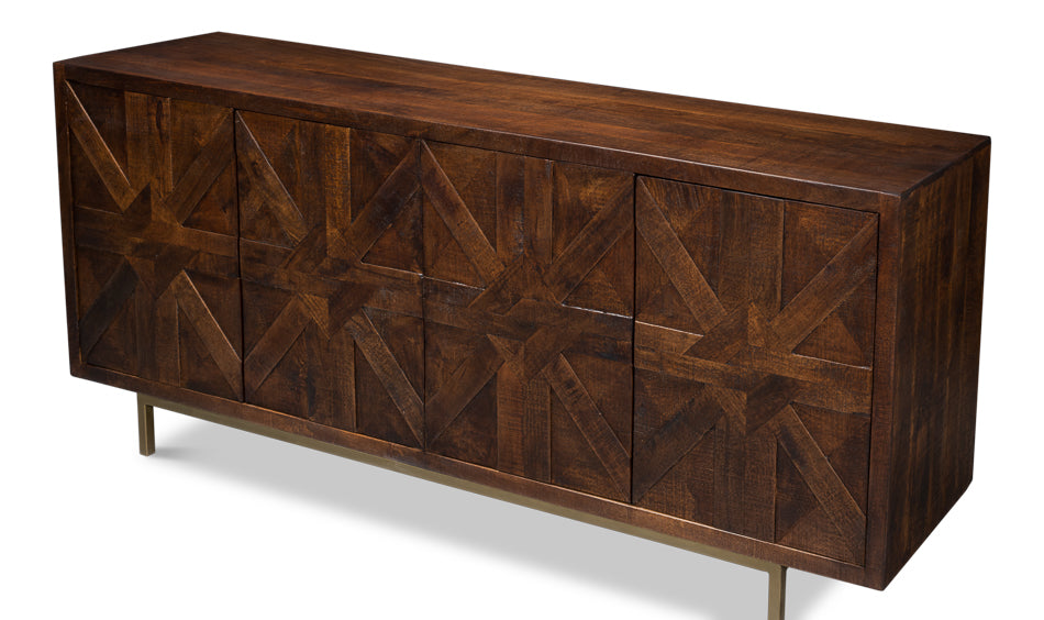 Griglia Four Door Sideboard by Sarreid Ltd - view 4