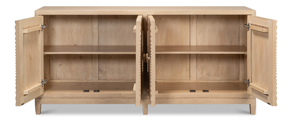 Rayon Four Door Sideboard by Sarreid Ltd - view 3
