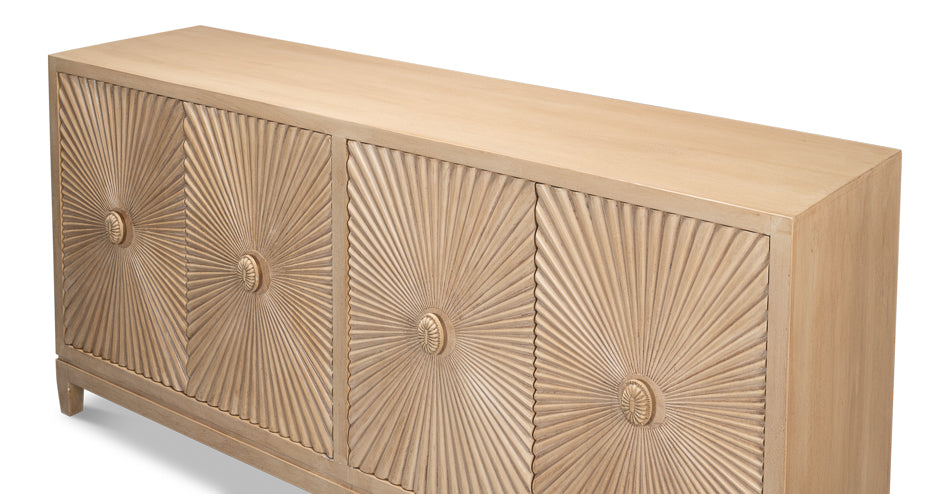 Rayon Four Door Sideboard by Sarreid Ltd - view 4