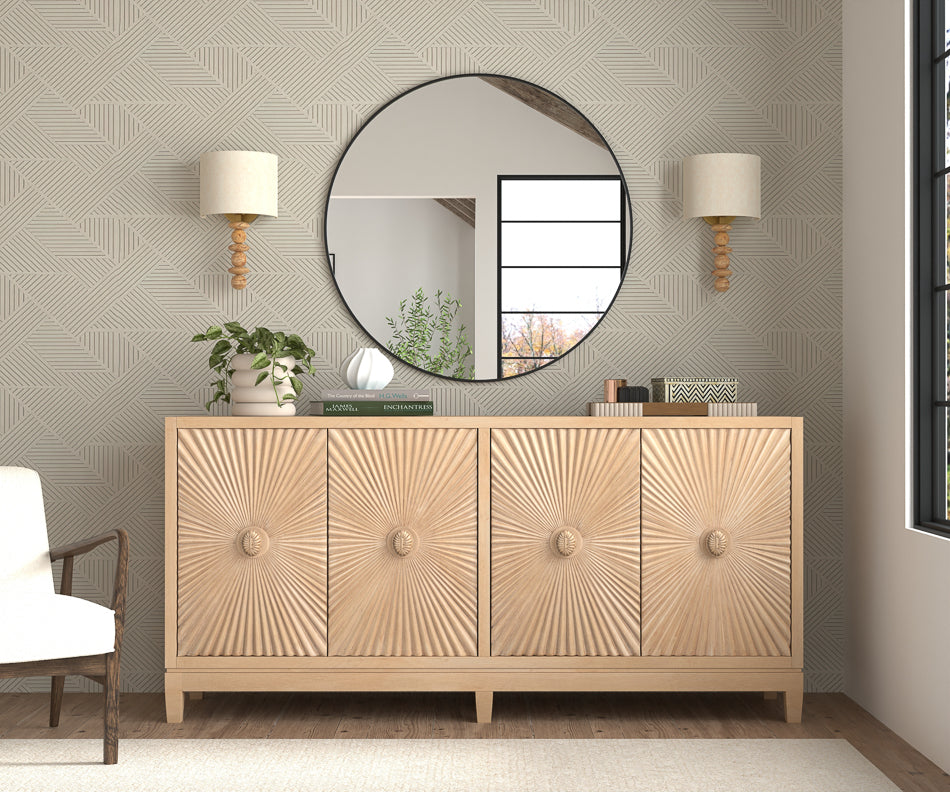 Rayon Four Door Sideboard by Sarreid Ltd - view 12