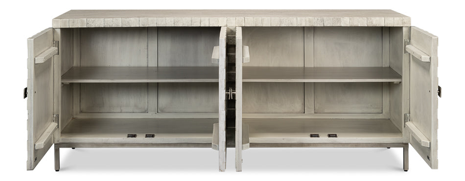 Cubist Four Door Sideboard by Sarreid Ltd - view 3
