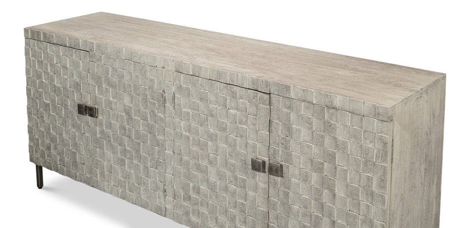Cubist Four Door Sideboard by Sarreid Ltd - view 4