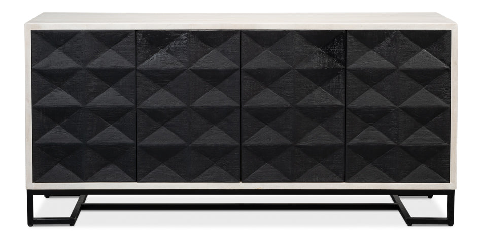Asiger Four Door Sideboard by Sarreid Ltd - view 2