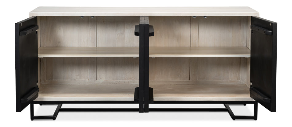 Asiger Four Door Sideboard by Sarreid Ltd - view 3