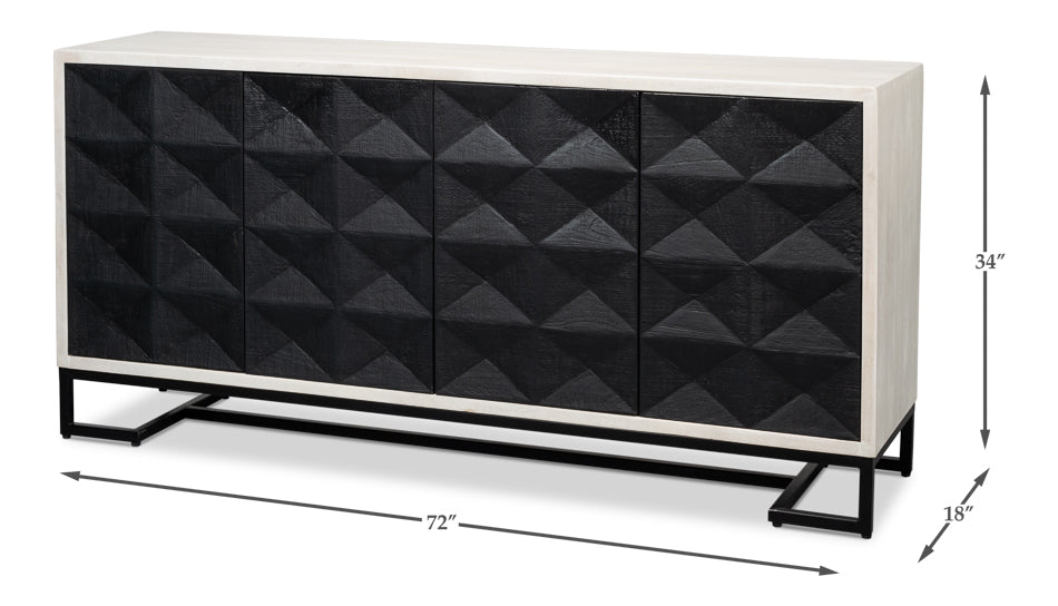Asiger Four Door Sideboard by Sarreid Ltd - view 7