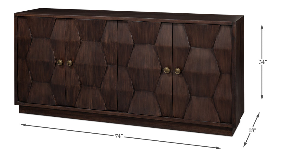 Preston Four Door Sideboard by Sarreid Ltd - view 7