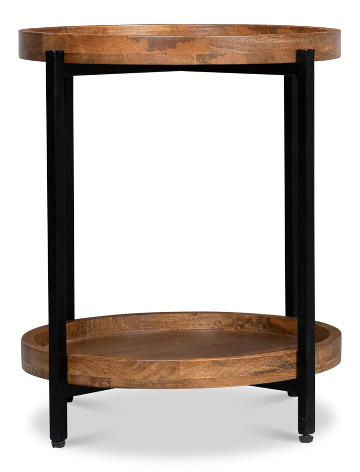 Profile Round End Table by Sarreid Ltd - view 8