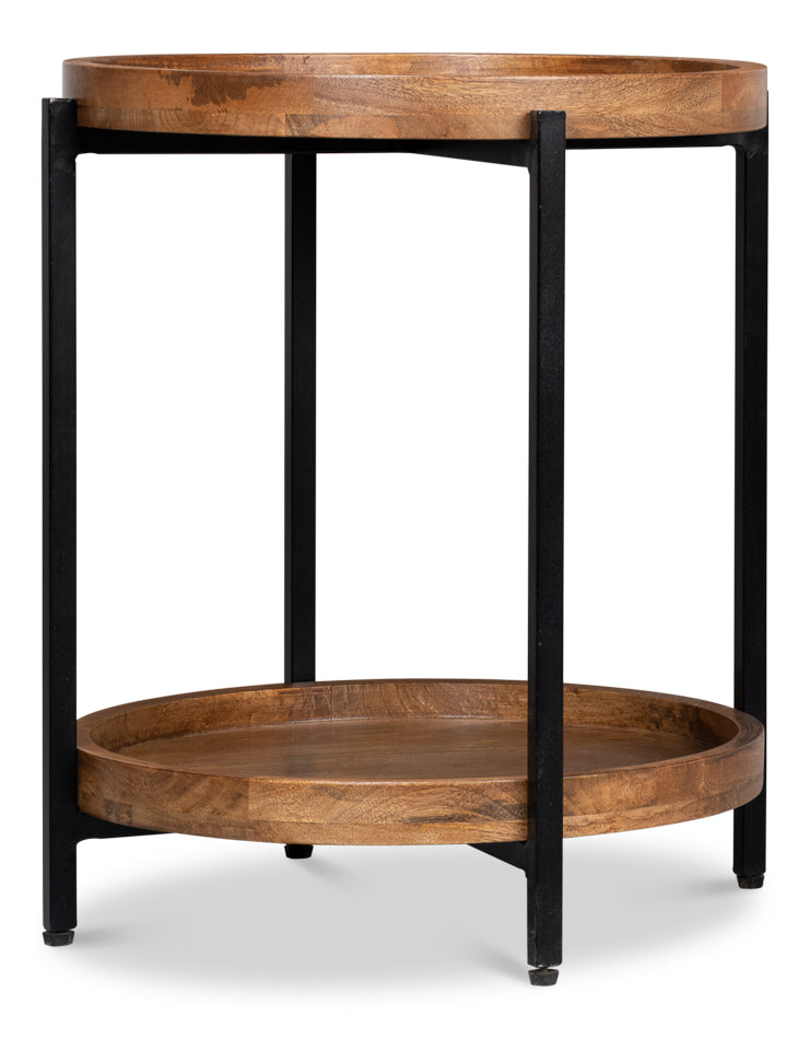 Profile Round End Table by Sarreid Ltd - view 9