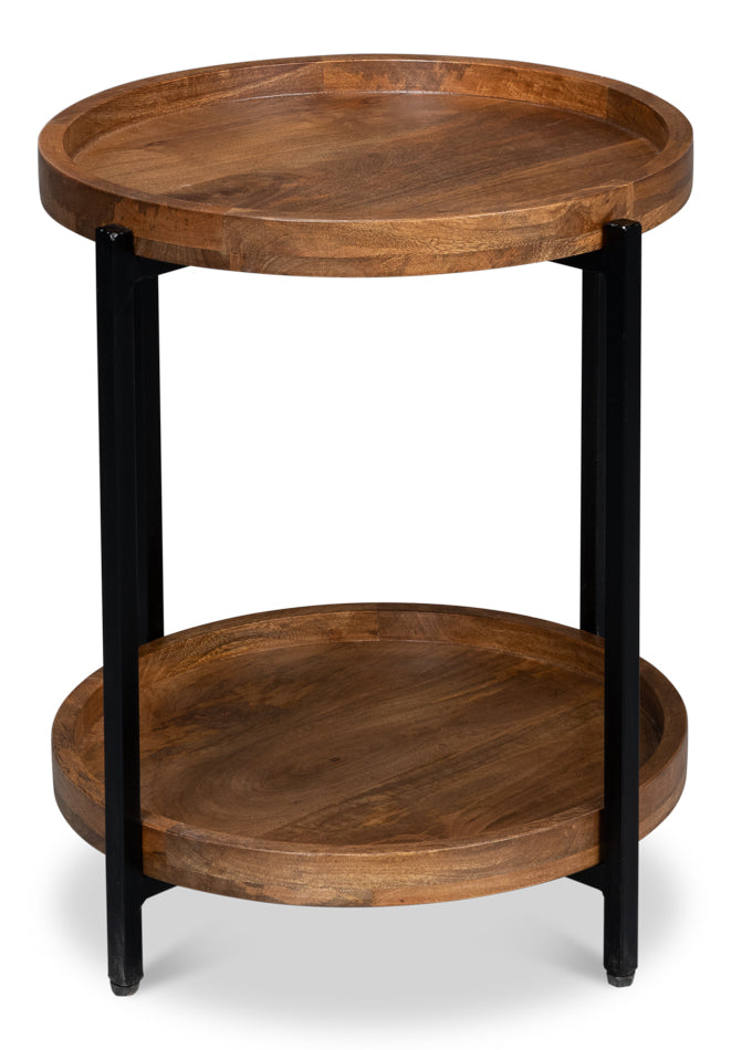 Profile Round End Table by Sarreid Ltd - view 2