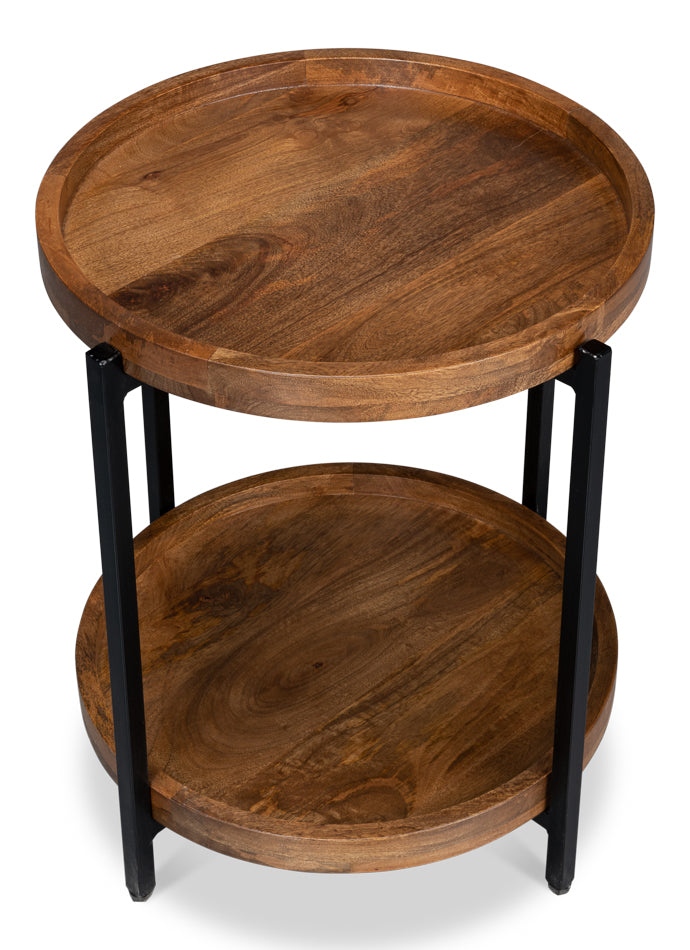 Profile Round End Table by Sarreid Ltd - view 4