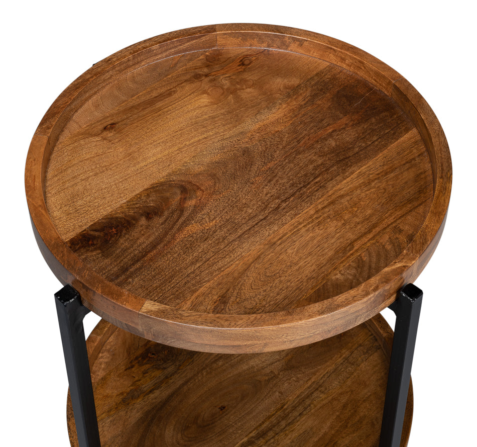 Profile Round End Table by Sarreid Ltd - view 5