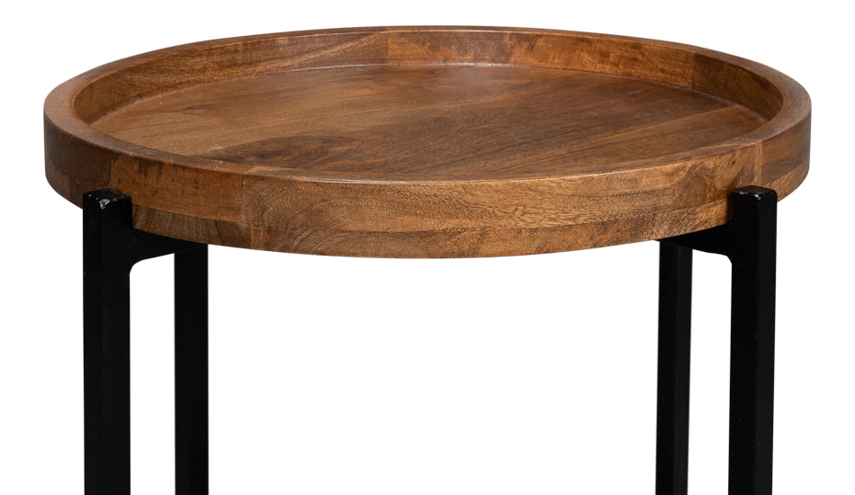 Profile Round End Table by Sarreid Ltd - view 6