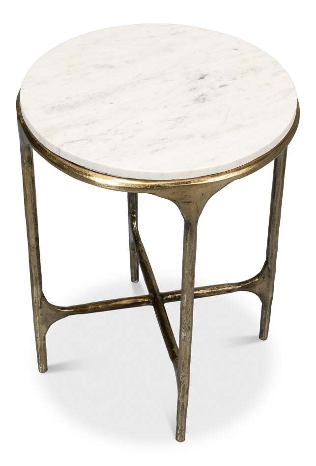 Gimlet Round End Table by Sarreid Ltd - view 4