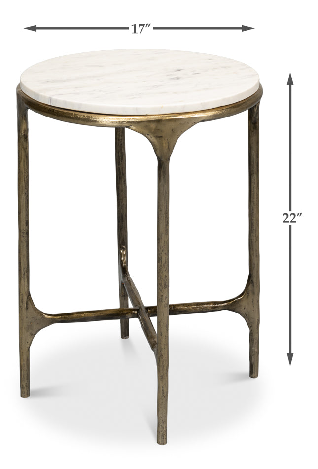 Gimlet Round End Table by Sarreid Ltd - view 7