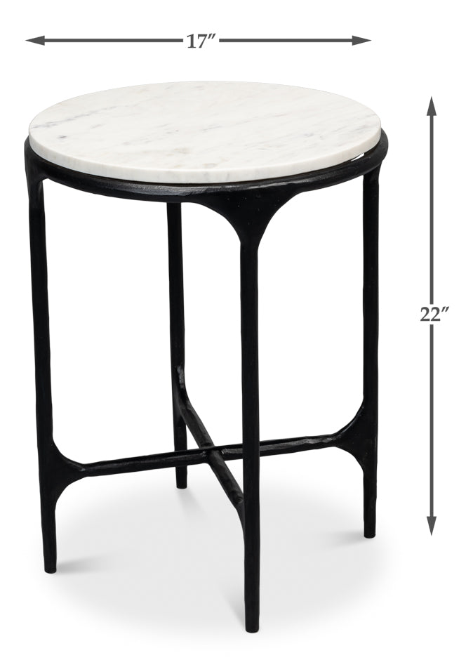 Anapa Round End Table by Sarreid Ltd - view 7