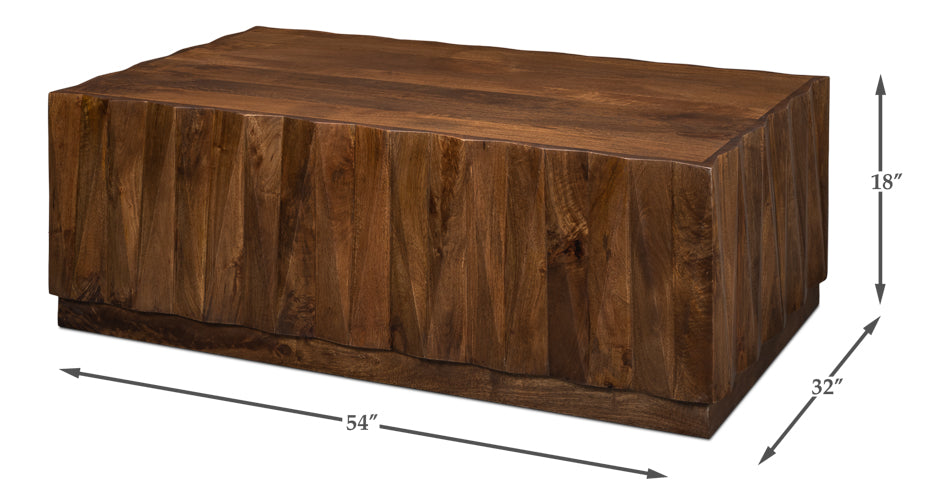 Denali Rectangle Cocktail Table by Sarreid Ltd - view 7