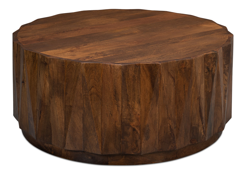 Denali Round Cocktail Table by Sarreid Ltd - view 2