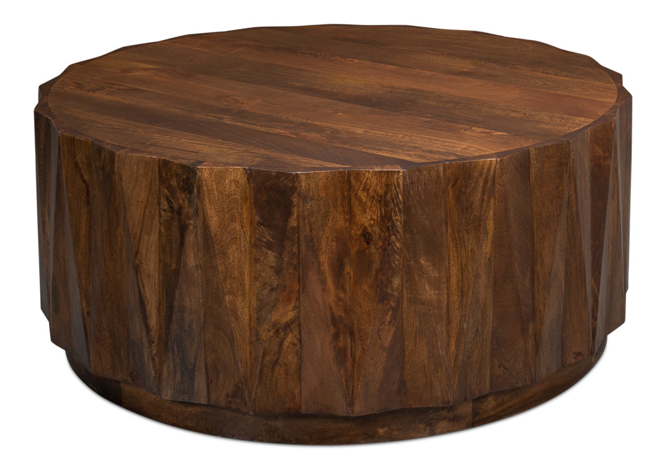 Denali Round Cocktail Table by Sarreid Ltd - view 3