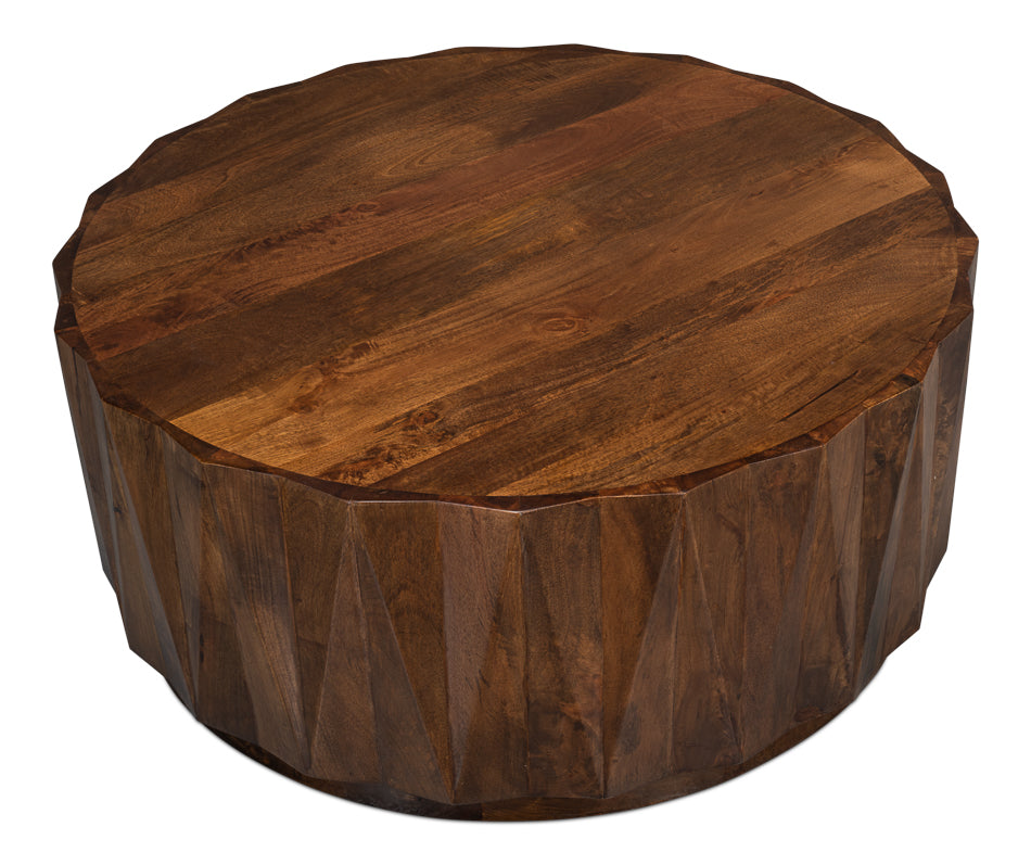 Denali Round Cocktail Table by Sarreid Ltd - view 4