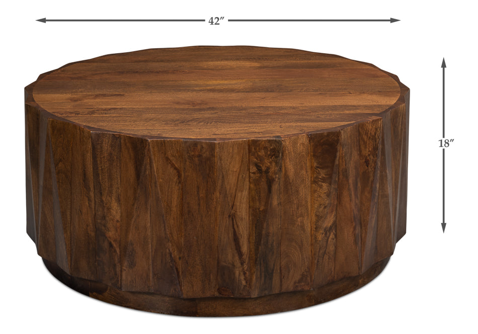 Denali Round Cocktail Table by Sarreid Ltd - view 7