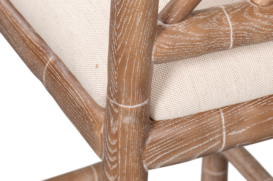 Brighton Counter Stool, White Wash by Sarreid Ltd - view 11