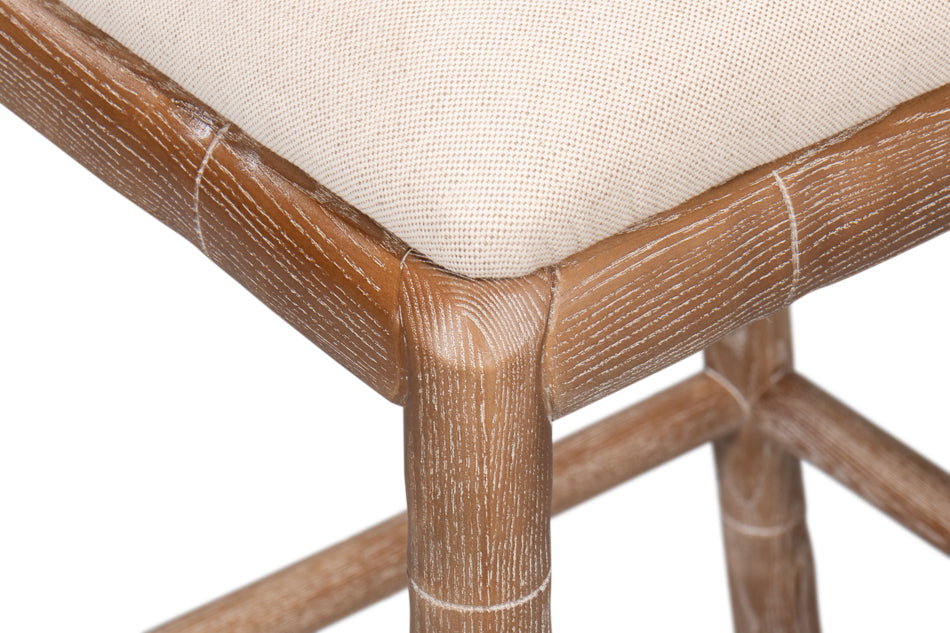 Brighton Counter Stool, White Wash by Sarreid Ltd - view 6