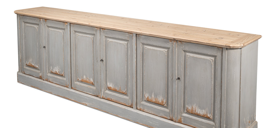 Karlsson Antique Swedish Grey Sideboard by Sarreid Ltd - view 4