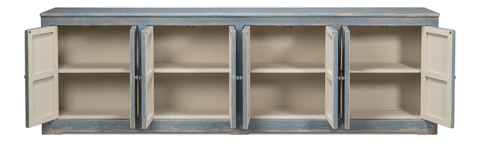 Eight Is Enough Sideboard, Blue/Grey by Sarreid Ltd - view 3