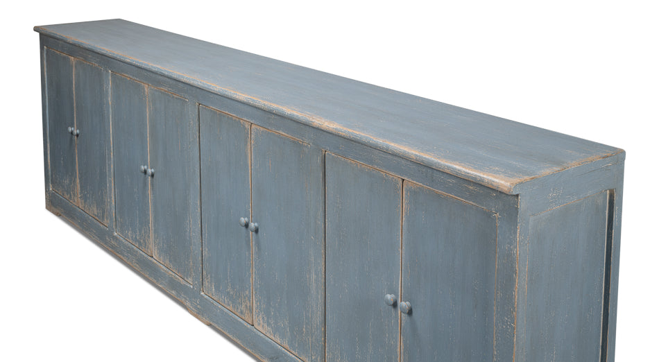 Eight Is Enough Sideboard, Blue/Grey by Sarreid Ltd - view 4