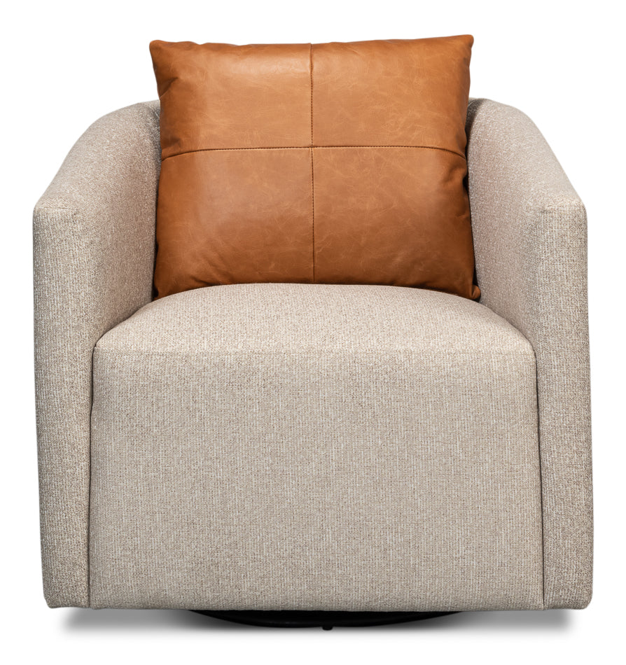 Bronson Swivel Chair by Sarreid Ltd - view 2