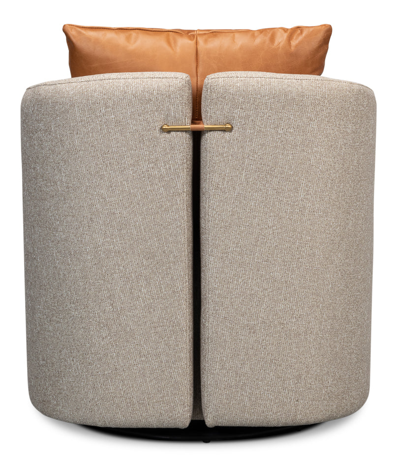Bronson Swivel Chair by Sarreid Ltd - view 4