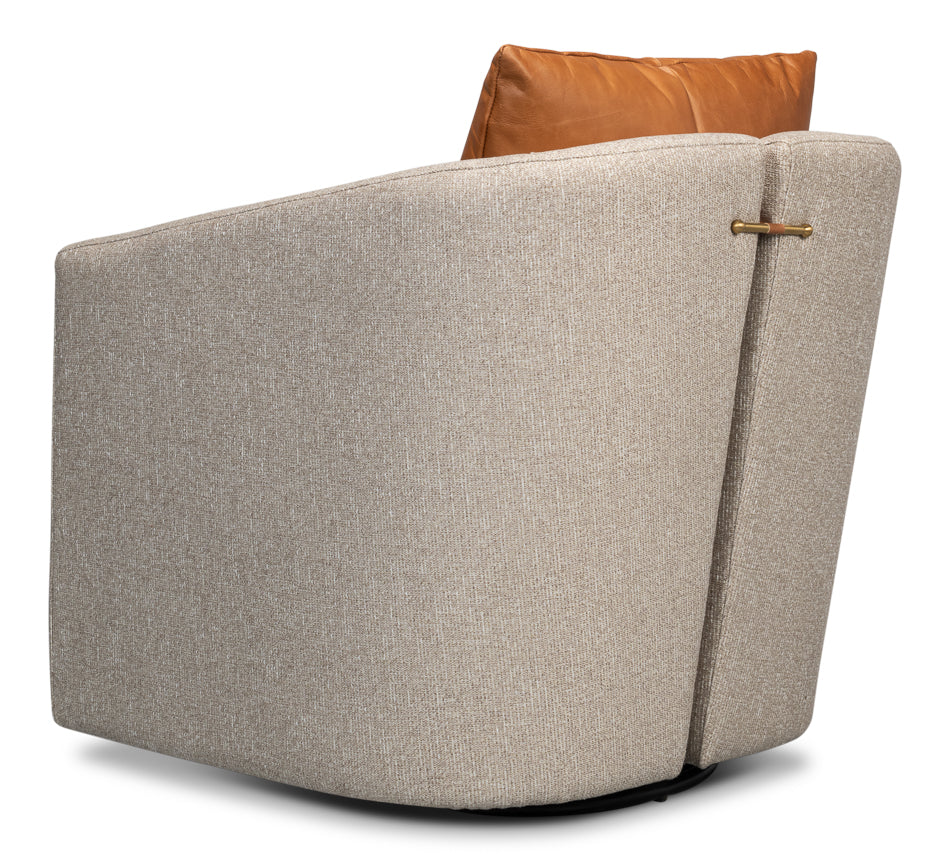 Bronson Swivel Chair by Sarreid Ltd - view 5