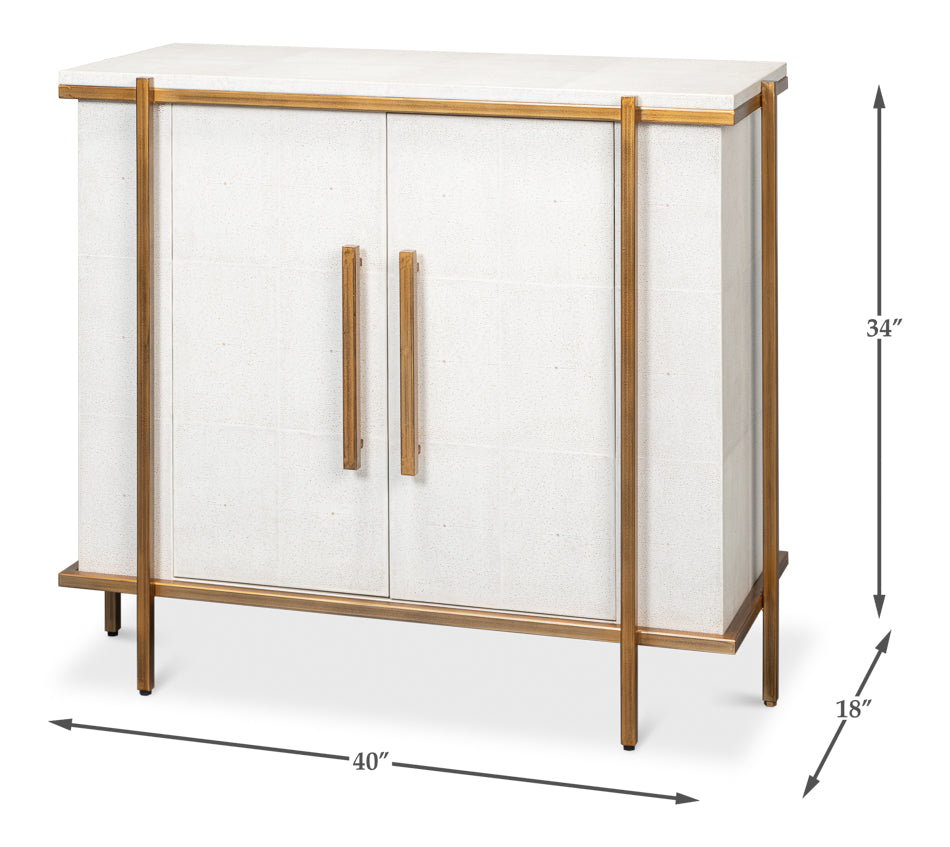Blakely Door Chest, Osprey White by Sarreid Ltd - view 7