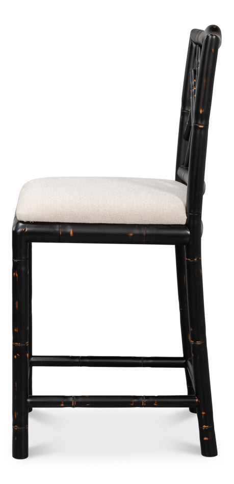 Brighton Counter Stool, Antique Black by Sarreid Ltd - view 3